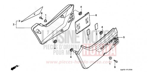 SIDE COVER NX125K de 1989